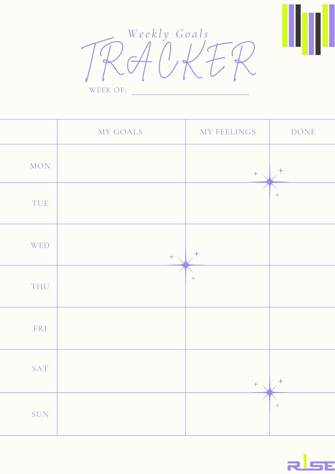 RISE Goal Setting Planner and Tracker with Journal!